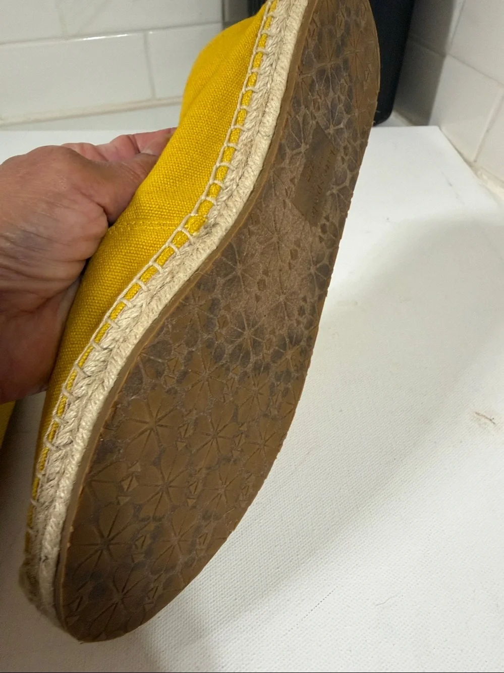 Kate Spade Espadrilles . Zebra Yellow Black and White . Excellent cond .